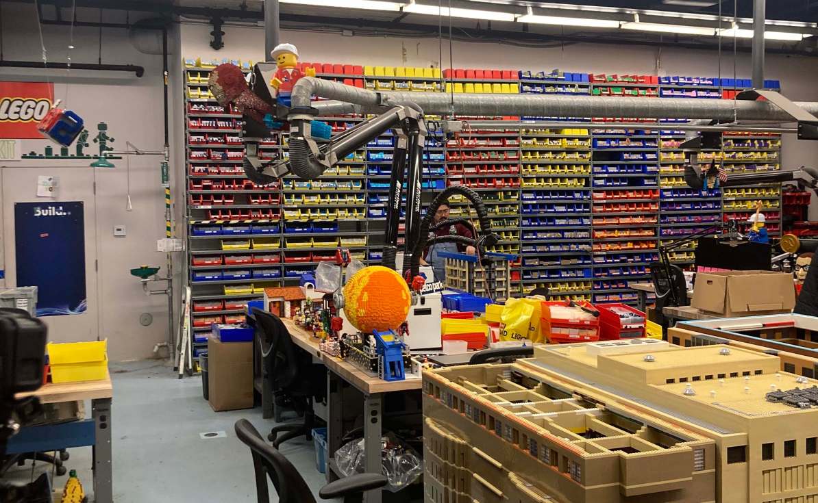 Inside the Legoland California build room